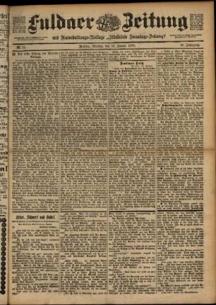 Ausgabe vom Montag, den 16. Januar 1899.