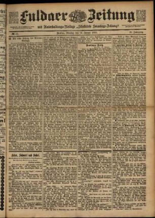Ausgabe vom Montag, den 16. Januar 1899.