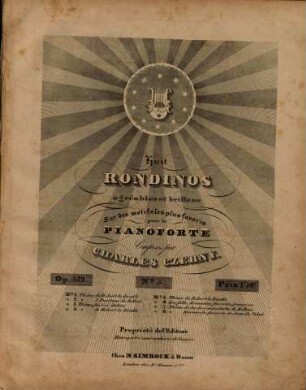 Huit rondinos agréables et brillans sur des motifs les plus favoris : pour le pianoforte ; Op. 419, 4. Thème de Robert le diable
