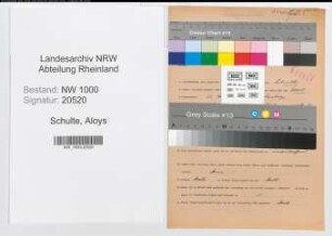 Entnazifizierung Aloys Schulte, geb. 23.10.1909 (Bauwerksmeister)