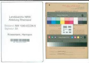 Entnazifizierung Hermann Kroesmann , geb. 07.11.1898 (Rendant)