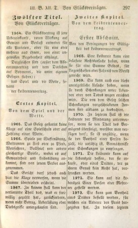 Zwölfter Titel. Von Glücksverträgen