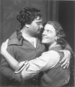 Griselda. Zehn Szenen von Gerhart Hauptmann. Staatsschauspiel Dresden, Dresdner Erstaufführung 14.10.1931 : Willi Kleinoschegg als Markgraf Ulrich und Grethe Volckmar als Griselda