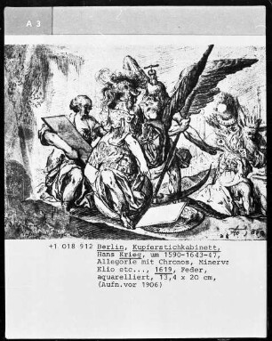 Allegorie mit Chronos, Minerva, Klio
