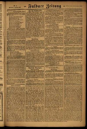 Zweite Ausgabe vom Mittwoch, den 05. Januar 1921.