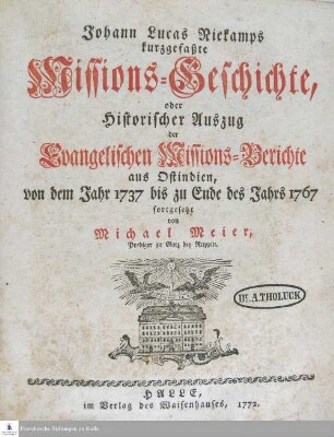 [Forts.]: Von dem Jahr 1737 bis zu Ende des Jahrs 1767