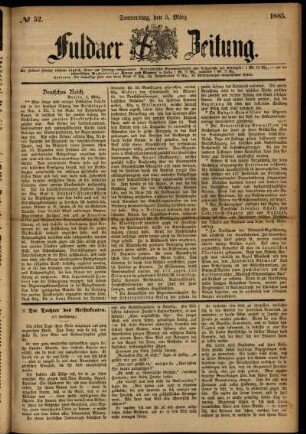Ausgabe vom Donnerstag, den 05. März 1885.