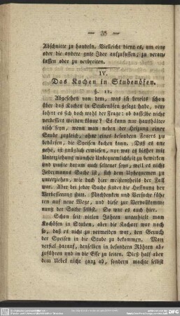 IV. Das Kochen in Stubenöfen