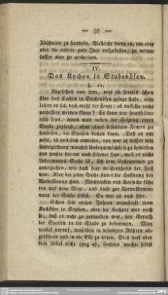 IV. Das Kochen in Stubenöfen