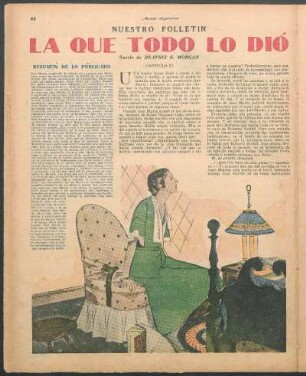 La que todo lo dió : Nuestro folletín