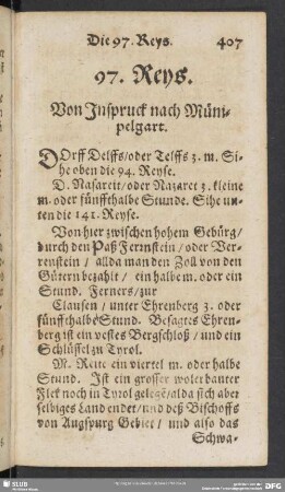 97. Reys. Von Inspruck nach Mümpelgart