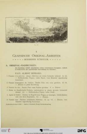 I. Graphische Original-Arbeiten moderner Künstler (Nr. 1-297)