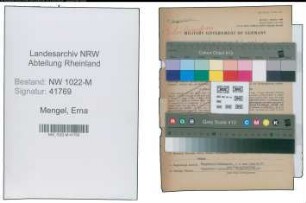 Entnazifizierung Erna Mengel , geb. 17.06.1890 ()