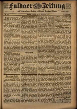 Ausgabe vom Dienstag, den 10. September 1901.
