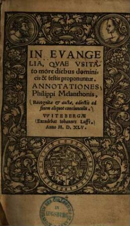 In evangelia, quae usitato more in diebus dominicis et festis proponuntur annotationes