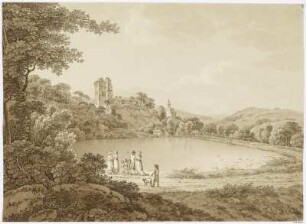 Ansicht von Tharandt, Umrissradierung, um 1800 : [Tharandt] / A Z. - [S.l.] , [um 1800]. - 1 Kunstbl. : lavierte Umrißradierung ; 44 x 32 cm