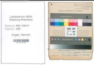 Entnazifizierung Heinrich Engler , geb. 04.02.1900 (Finanzamtsangestellter)