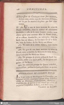 Approbation Du Censeur Royal