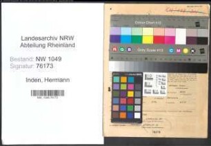Entnazifizierung Hermann Inden , geb. 11.05.1904 (Arbeiter)