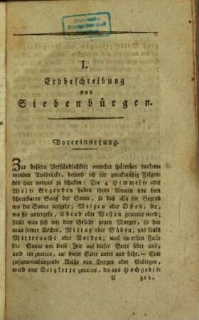 Lehrbuch zur Beförderung der Kenntniß von Siebenbürgen