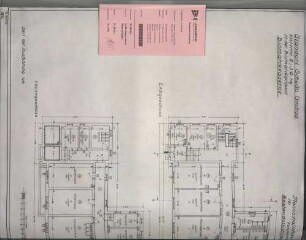 Grundriss: Untergeschoss und Erdgeschoss 1:100