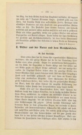 E. Bilder aus der Natur und dem Menschenleben