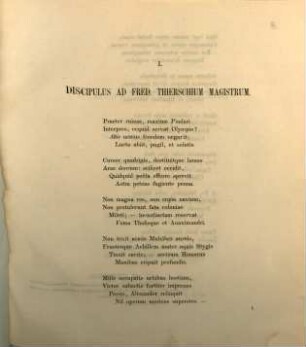 Festgabe zu dem fünfzigjährigen Doctor-Jubiläum des Herrn Geheimenrathes Friedrich von Thiersch am 18. Juni 1858