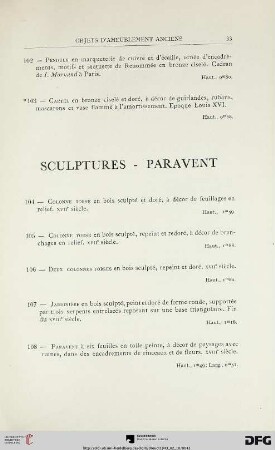 Sculptures – Paravent (Nr. 104-108)