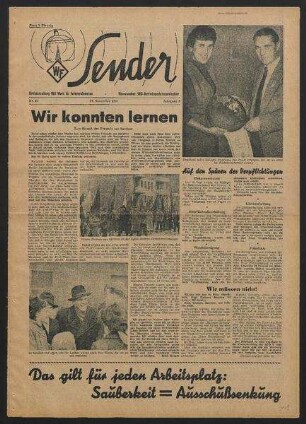 Betriebszeitung 'WF-Sender', Nr.45/1957 (22. November 1957)