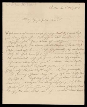 Brief von Eduard Heinrich Gehe an Louis Spohr