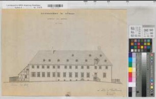 Rüthen (Rüthen) Amtsgericht Ansicht 1954 1 : 100 40 x 57 Pause Staatshochbauamt Soest