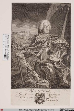 Bildnis Moritz Graf von Sachsen, gen. "le Maréchal de Saxe"