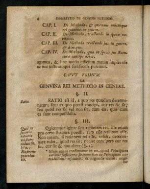 4-25, Kapitel I: De genvina rei methodo in genere