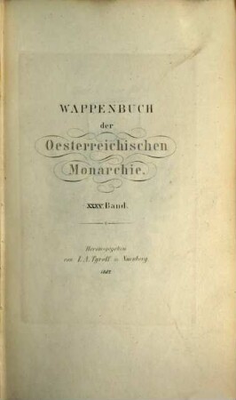 Wappenbuch der Oesterreichischen Monarchie. 35