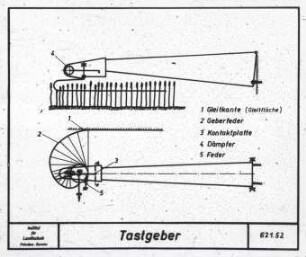 Tasteinrichtung zur automatischen Steuerung des Mähdreschers, geführt am Getreidebestand