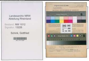 Entnazifizierung Gottfried Schink , geb. 29.12.1905 (Landwirt)