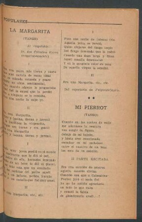 Mi pierrot : (Tango)