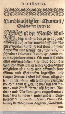 Durchlauchtigster Churfürst/Gnädigster Herr/[.].