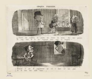 Comme vue, Madame ne pourra rien trouver de mieux…, Blatt 6 der Folge "Croquis Parisiens", in: "Le Charivari", Paris 1853