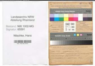 Entnazifizierung Hans Nitschke , geb. 16.05.1907 (Techn.Kaufmann)