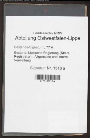 Anstellung des Regierungs- und Kammerpräsidenten Eschenburg