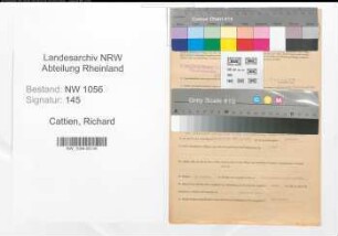Entnazifizierung Richard Cattien , geb. 21.10.1910 (Landwirt)