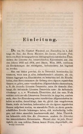 Literaturbild des Königreiches Böhmen aus den Jahren 1853 und 1854