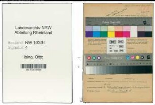 Entnazifizierung Otto Ibing , geb. 24.02.1889 (Beamter)