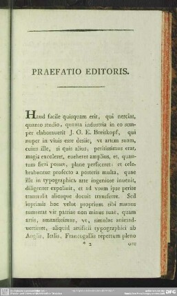 Praefatio Editoris