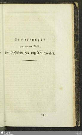 Anmerkungen zum neunten Theile der Geschichte des russischen Reiches