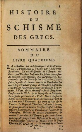 Histoire Du Schisme Des Grecs. 2