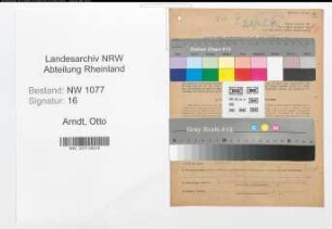 Entnazifizierung Otto Arndt , geb. 14.06.1900 (Polizist)