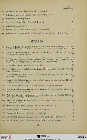 Waffen (Nr. 489-553)