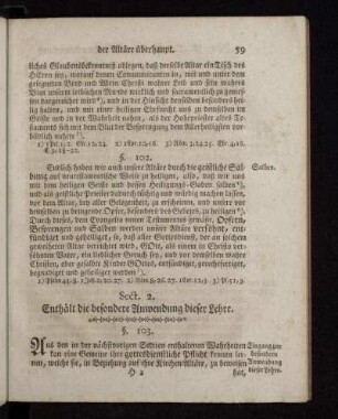 Sect. 2. Enthält die besondere Anwendung dieser Lehre.